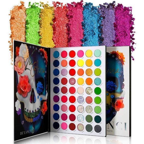 BEUSELF DE'LANCI Highly Pigmented La Catrina Neon Eyeshadow Palette,